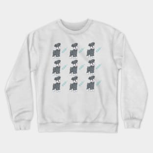 Grey miniature schnauzer dog pattern Crewneck Sweatshirt
